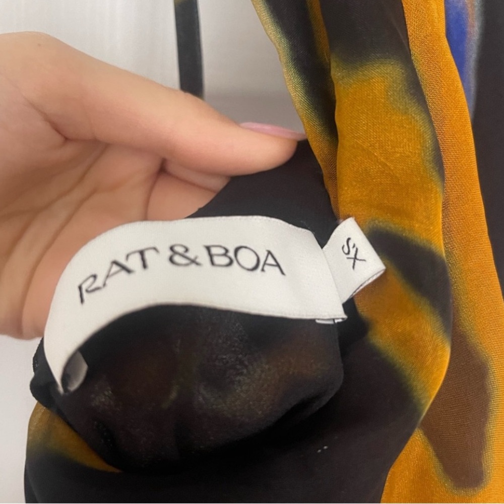 Rat & Boa Vibrant Orange and Blue Maxi Dress - Picture 4 of 5
